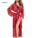 thumbnail image 1 of Mujer Encantadora Bata larga de encaje Ropa de dormir Ropa de dormir Albornoz Camisón, rojo vino, XXXL Inevent XX000217-18, 1 of 7