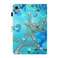 thumbnail image 3 of SaniMore Wallet Case for iPad 10th Generation 10.9" 2022, Auto Sleep/Wake PU Leather Case Soft TPU Shell Card Slots Anti-slip Strip Dual Angle Stand All-around Protection Case, Butterfly Tower, 3 of 8