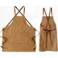 thumbnail image 6 of Hotpom Work Aprons, Cotton Canvas Cross Back Heavy Duty Adjustable Work Apron Unisex Industrial Apron for Men & Women Craft Apron Workwear Essentials, 6 of 6