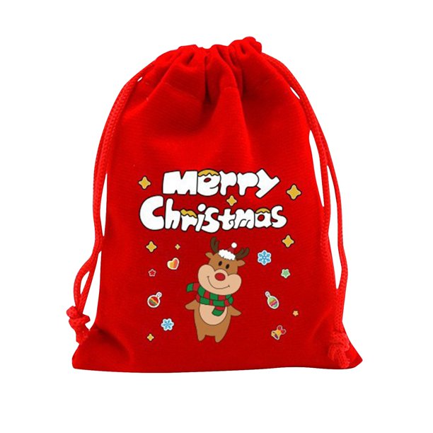 Bolsa Navideña Bolsa Con Cordón De Franela Roja Bolsa De Embalaje Bolsa Para Joyas Bolsa Para Aperitivos Bolsa Con Cordón