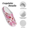 thumbnail image 5 of Yiaed Strawberry Popsicle Print Slippers Fuzzy Warm Cozy Slippers Non Slip House Slippers For Indoor Outdoor Slippers House Slippers-8, 5 of 7