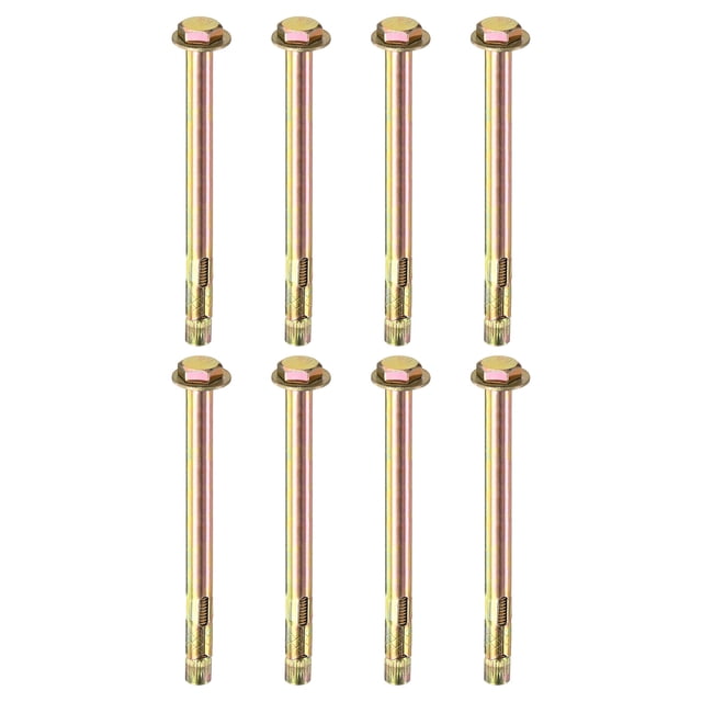 Uxcell 8-Pack M10 x 150mm Tornillos de expansión hexagonales de acero galvanizado de hierro-carbono para concreto