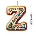 thumbnail image 3 of Leodye 1pcs 26 Gingerbread Alphabet Ornaments A to Z, Decorative Hanging Xmas Letters for Christmas Tree DIY Craft -3.93in, 3 of 5