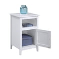 thumbnail image 4 of Pemberly Row Armoire de Rangement Table d'Appoint avec Étagère Finition Bois Blanc, 4 of 6