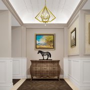 Livex Lighting Diamond 6 Light Chandelier in Polished Brass