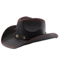 thumbnail image 5 of SRZYMJ Cowboy Hat,Cowgirl hat,Brown Cowboy Hats for Women/Mens Straw Wide with Shapeable Brim Western Cowboy Hat for Womens, 5 of 5