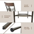 thumbnail image 5 of Resenkos Set of 2 25 inches Bar Stools with Rust-proof Metal Frame and Soft Sponge Seat-Brown, Bar Height Stools, Bar Stools for Kitchen Island for Kitchen, Dining Room, 5 of 7