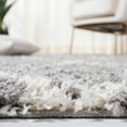 thumbnail image 5 of SAFAVIEH Venus Nanda Geometric Shag Area Rug, 6'7" x 6'7" Square, Grey/Ivory, 5 of 9