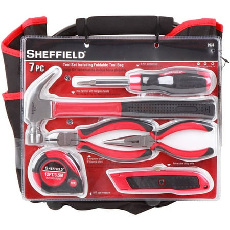 Sheffield 7-Piece Tool Set with Foldable Tool Bag