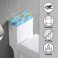 thumbnail image 3 of ZIATUBLE Ocean Starfish Toilet Tank Lid Cover Soft Toilet Water Tank Cover with Elastic Edges Toilet Tank Lid Dust Cover Easy to Clean Toilet Tank Protector Cover for Bathroom Decor, 3 of 5
