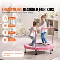 thumbnail image 5 of KFFKFF 36-Inch Children's Trampoline, Suitable for Indoor and Outdoor Use, Collapsible Small Trampoline with Support Bar, Bouncing Trampoline for Young Kids, Ideal 3+ Years Old Kids' Birthday Present, 5 of 9
