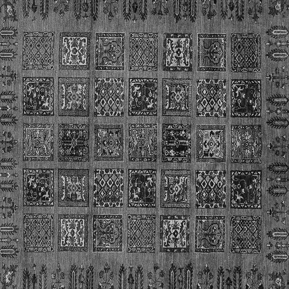 Ahgly Company Indoor Square Abstract Gray Modern Area Rugs, 3' Square