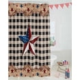 thumbnail image 3 of Farmhouse Star 4th of July Shower Curtain, Happy Independence Day Shower Curtain Set with Hooks, Spring Summer Waterproof Fabric Shower Curtains for Bathroom Decor, 36x72 Inch Bath Curtain, 3 of 6