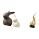 thumbnail image 5 of Juego De Estatuas De Cerámica De Conejo Y Fuego Abstracto, Decoración De Conejo De Pascua De Porcelana Con Figura De Llama De Resina Moderna Para Gabinete, Jardín, Sala De Estar, Interior, 5 of 8