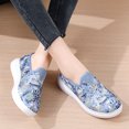 thumbnail image 2 of Vedolay Women Summer Sneakers Women's Platform Wedge Slip-On Sneakers,Comfortable Sole Round Toe Sneakers,Blue 7, 2 of 5