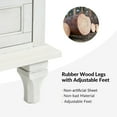 thumbnail image 3 of Tina's Home Farmhouse White Soild wood End Tables Set of 2 with Charging Station, 3 Drawer Side Table with Pull-Out Tray for Living Room, Small Spaces, 3 of 7
