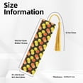 thumbnail image 3 of Kdxio Orange Lemon Print Metal Tassel Bookmarks,Perfect Gift for Art Lovers and Bookworms Metal Bookmarks for Women, 3 of 8