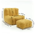 thumbnail image 2 of Bean Bag Chair with Ottoman, Armrest Bean Bag Chair with Filler, Soft Lazy Sofa Chair with Memory Foam and Foot Rest, Indoor Modern Focus Bean Bag Chair for Living Room, Bedroom, Apartment, 2 of 7