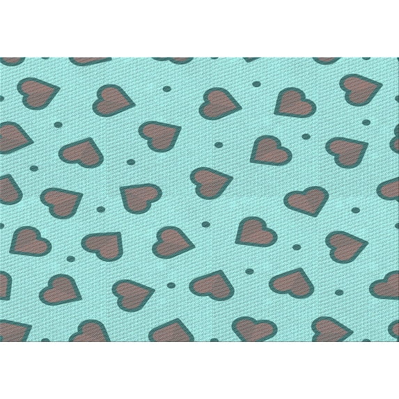 Ahgly Company Indoor Rectangle Patterned Tron Blue Area Rugs, 8' x 10'