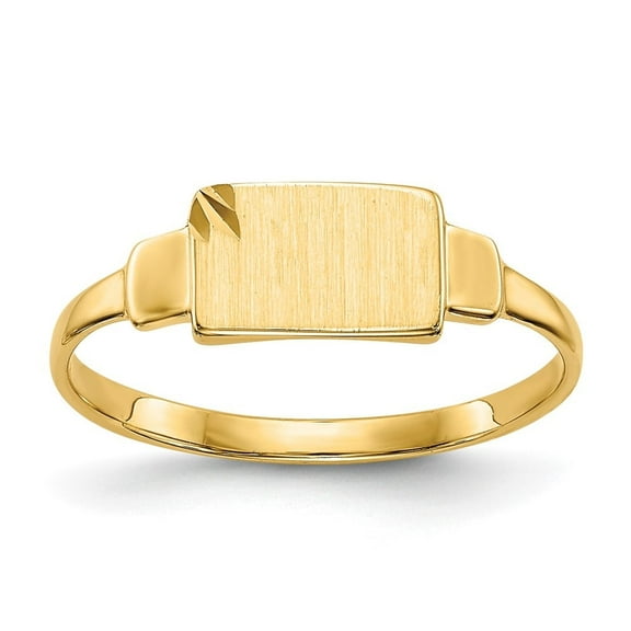 Auriga Fine Jewelry 10K Yellow Gold Signet Ring for Women Size 3
