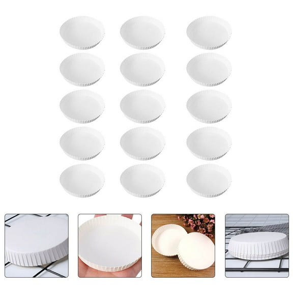 KALLORY Mug Covers for Hot Drinks Paper Circular 50Pcs 7.5x7.5x1cm