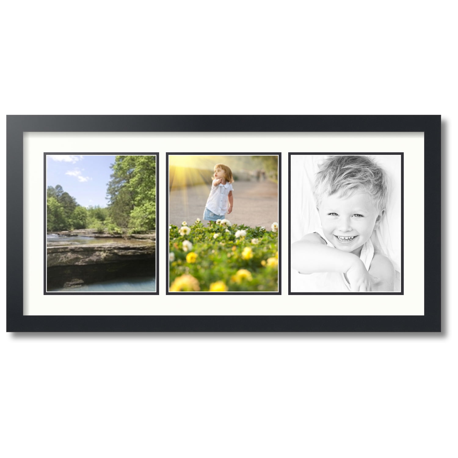 ArtToFrames Collage Photo Picture Frame with 3 8x10 Openings, Framed