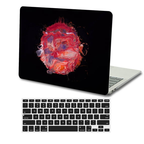Hard Shell Case for 2016-2018 Release MacBook Pro 15 inch with Touch Bar/Touch ID + Black Keyboard Cover Model: A1707/A1990 (Rose series 0569)
