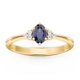 thumbnail image 2 of Bague Ovale avec Accents d'Épaule - Saphir Bleu (Septembre), 2 of 5