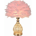 thumbnail image 3 of Plug-in Feather Bedside Lamp – Golden Base, Soft Warm Light, 3 of 7