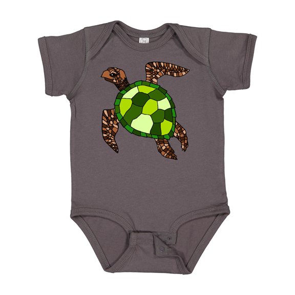 Inktastic Turtle Illustration Boys or Girls Baby Bodysuit