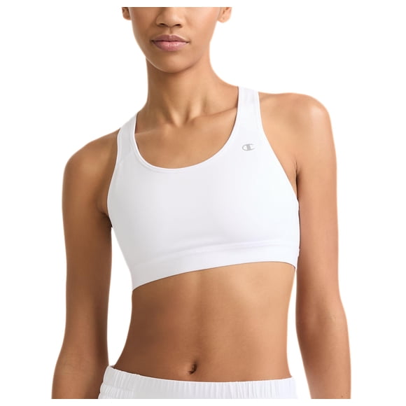 Sujetador deportivo Champion High-Impact Compression para mujer, color blanco L