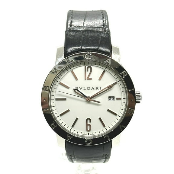Pre-Owned BVLGARI Bvlgari BB41WSLD Automatic Date Watch with Stainless Steel/Leather... (Fair)