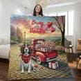 thumbnail image 2 of Be My Valentine's English Springer Spaniel Truck Full of Love Flower Balloon Quilt Blanket Springers Dog Lover Gifts Cozy Comforter Throw Blanket - 02029, 2 of 5