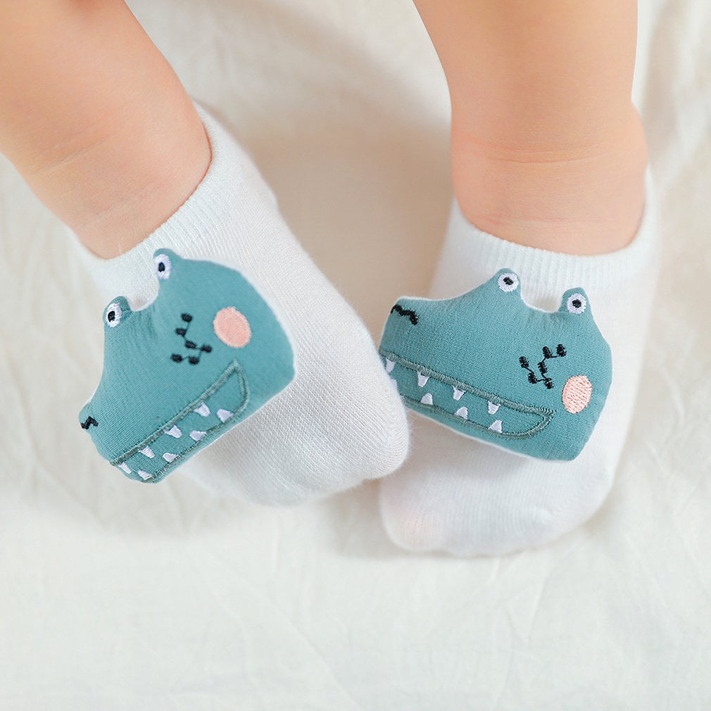 Baby Infant Ankle Socks Newborn Cotton Boys Girls Cartoon Printed Anti-slip Sock 