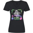 thumbnail image 3 of Inktastic St. Augustine Florida Cute Swimming Manatee Women's V-Neck T-Shirt, 3 of 5