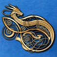 thumbnail image 3 of CafePress - Gold Norse Dragon T Shirt - Womens Football Shirt, 3 of 4