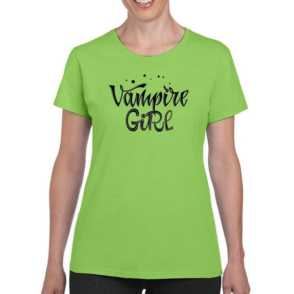 Vampire Girl. Glittery T-Shirt Women -Image by Shutterstock, Female Medium