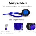 thumbnail image 4 of 10x 3/4" Round LED Clearence Light Front Rear Side Marker Indicators Light for Truck Car Bus Trailer Van Caravan Boat, Taillight Brake Stop Lamp (Blue, 12V), 4 of 13