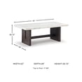 thumbnail image 6 of Signature Design by Ashley Burkhaus Traditional Rectangular Coffee Table with Marble Tabletop, Dark Brown & White, 6 of 6