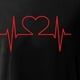 thumbnail image 4 of Camiseta con estampado de cardiograma de amor de color sólido de manga corta informal para el día de San Valentín Pompotops oipoqjl3843, 4 of 5