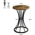 thumbnail image 2 of Tribesigns 37.4" Round Bar Table with Curved Metal Base, High Top Pub Table for Small Spaces, Living Room, Kitchen, Apartment (Brown & Black)(1), 2 of 5