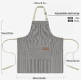 thumbnail image 2 of 2 Pack Kitchen Cooking Aprons, Adjustable Soft Chef Apron with 2 Pockets for Men and Women (Black/Brown Stripes), 2 of 4