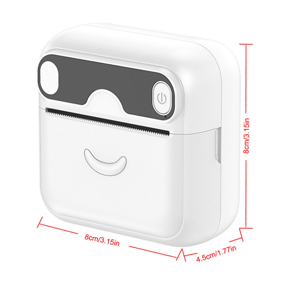 Mini Pocket Printer, Portable Bluetooth Thermal for Android or IOS APP, Inkless Printer Gift Kids, Friends