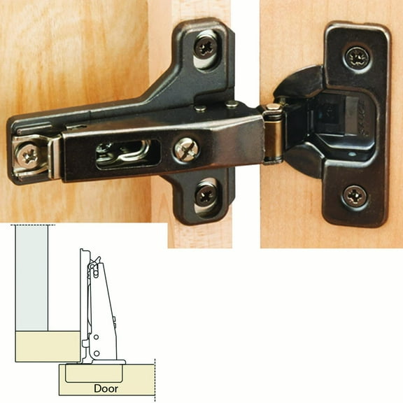 Salice Silentia 105° Soft Close Faceframe 1/2" Overlay Hinge, Ti Finish