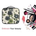 thumbnail image 6 of FORMRS Travel Makeup Bag Large Capacity Train Case Cosmetic Organizer with Adjustable Dividers, Navy Flower, 6 of 8