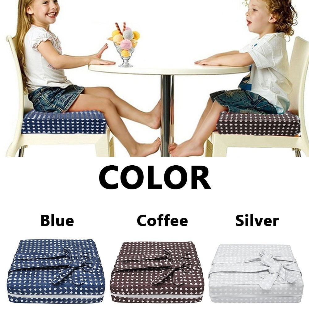 US Demountable Dining Chair Booster Cushion Mat Seat Kids Seats Booster Orange 