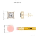thumbnail image 2 of ANGARA Natural 0.7 Ct. Diamond Halo Earrings in 14K Yellow Gold for Women, 2 of 6