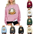 thumbnail image 5 of JSheng Women Loose Sweatshirts Halloween Fashion Printed Casual Long Sleeve Hoodless Sweatshirt Blouse, 5 of 5