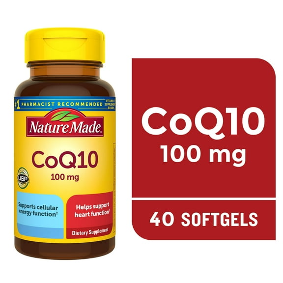 Nature Made CoQ10 100mg Softgels, Dietary Supplement for Heart Health Support, 40 Count