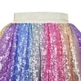 thumbnail image 4 of Falda para Niñas Arcoíris Unicorn Lentejuelas Tutú Brillante Bailando 6 Años, 4 of 6